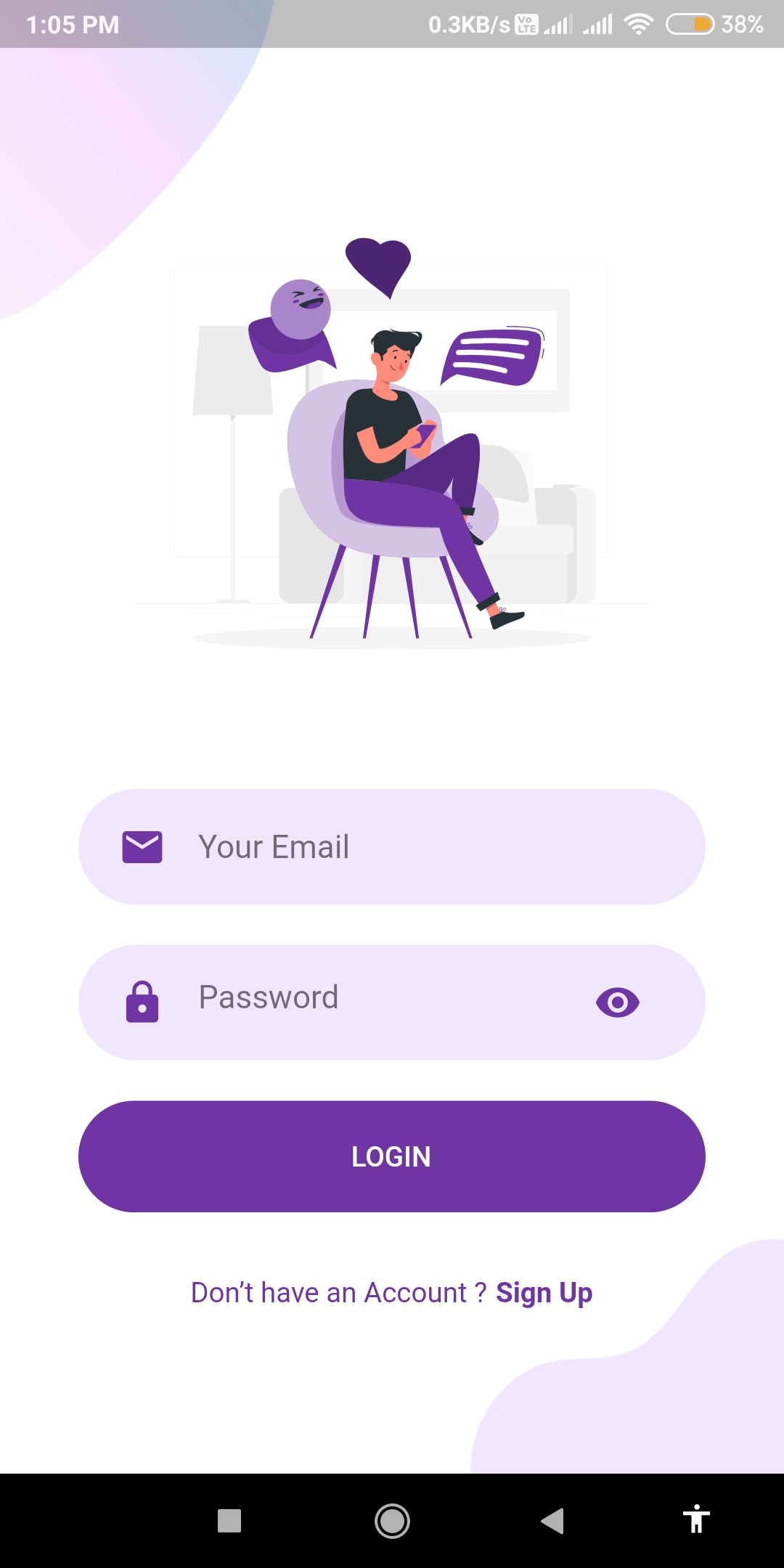 Chatify Login Ui Android Shubh Shah